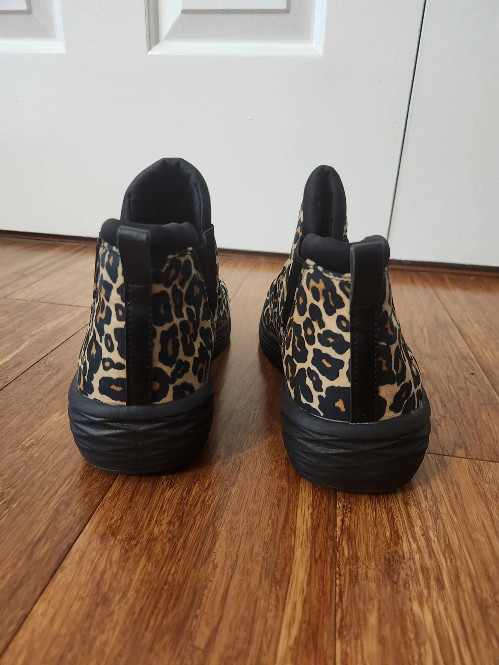 Ryka Women's Leopard Print Niah Slip-On Ankle Boots, 7.5 Wide